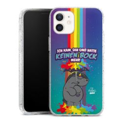 Silikon Glitter Case transparent-silber