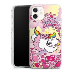 Silikon Glitter Case transparent-silber