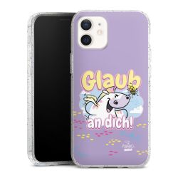 Silikon Glitter Case transparent-silber