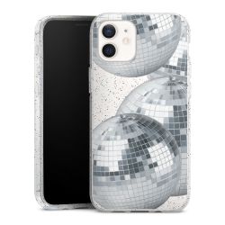 Silikon Glitter Case transparent-silber