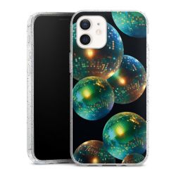 Silikon Glitter Case transparent-silber