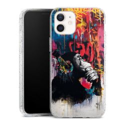 Silikon Glitter Case transparent-silber