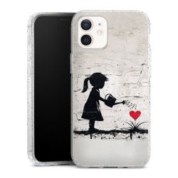 Silikon Glitter Case transparent-silber