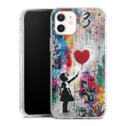 Silikon Glitter Case transparent-silber