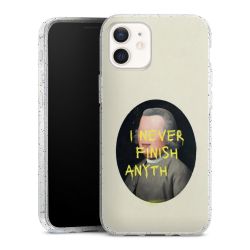 Silikon Glitter Case transparent-silber