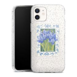 Silikon Glitter Case transparent-silber