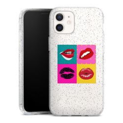 Silikon Glitter Case transparent-silber