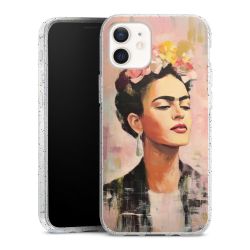 Silikon Glitter Case transparent-silber