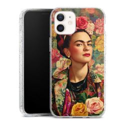 Silikon Glitter Case transparent-silber