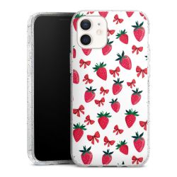 Silikon Glitter Case transparent-silber