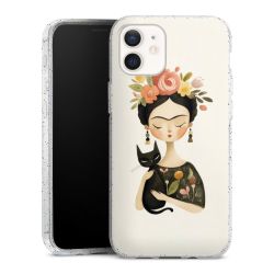 Silikon Glitter Case transparent-silber