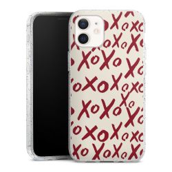 Silikon Glitter Case transparent-silber