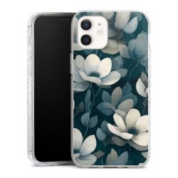 Silikon Glitter Case transparent-silber