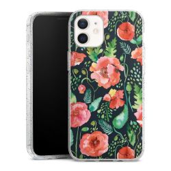 Silikon Glitter Case transparent-silber