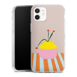 Silikon Glitter Case transparent-silber