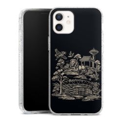 Silikon Glitter Case transparent-silber