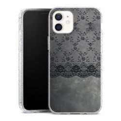 Silikon Glitter Case transparent-silber