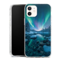 Silikon Glitter Case transparent-silber