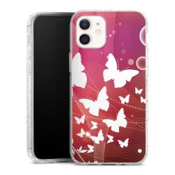 Silicone Glitter Case silver glitter