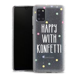 Silikon Glitter Case transparent-silber