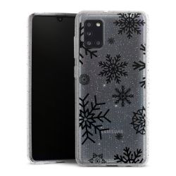 Silicone Glitter Case silver glitter