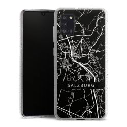 Silikon Glitter Case transparent-silber