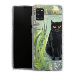 Silikon Glitter Case transparent-silber