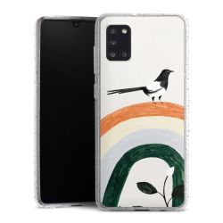 Silikon Glitter Case transparent-silber