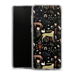 Silikon Glitter Case transparent-silber