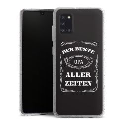 Silikon Glitter Case transparent-silber