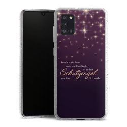 Silikon Glitter Case transparent-silber