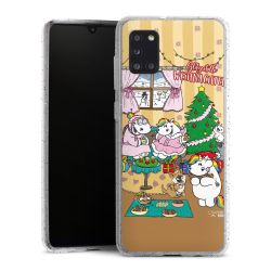 Silikon Glitter Case transparent-silber