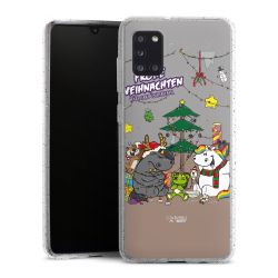 Silikon Glitter Case transparent-silber