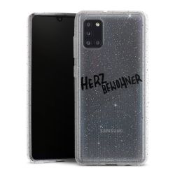 Silikon Glitter Case transparent-silber