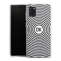 Silikon Glitter Case transparent-silber