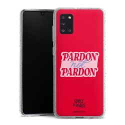 Silikon Glitter Case transparent-silber