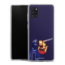 Silikon Glitter Case transparent-silber