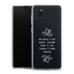 Silikon Glitter Case transparent-silber