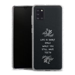 Silikon Glitter Case transparent-silber