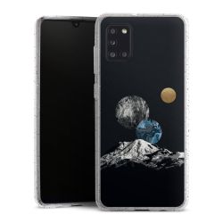 Silikon Glitter Case transparent-silber