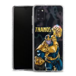 Silikon Glitter Case transparent-silber