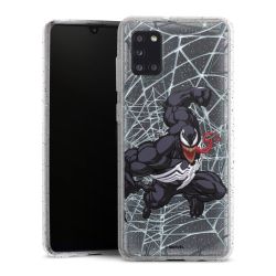 Silikon Glitter Case transparent-silber