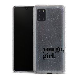 Silikon Glitter Case transparent-silber