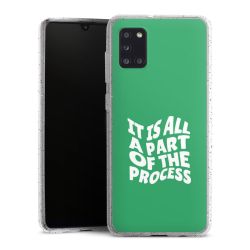 Silikon Glitter Case transparent-silber