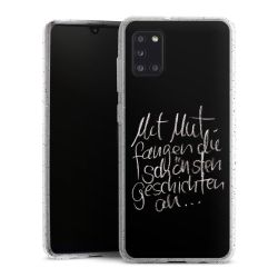 Silikon Glitter Case transparent-silber