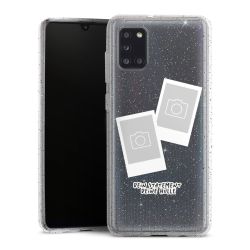 Silikon Glitter Case transparent-silber