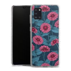 Silikon Glitter Case transparent-silber