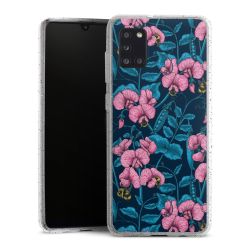 Silikon Glitter Case transparent-silber