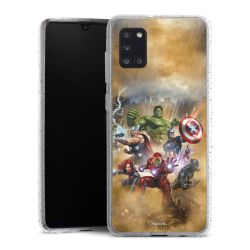 Silikon Glitter Case transparent-silber