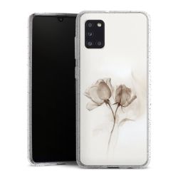 Silikon Glitter Case transparent-silber